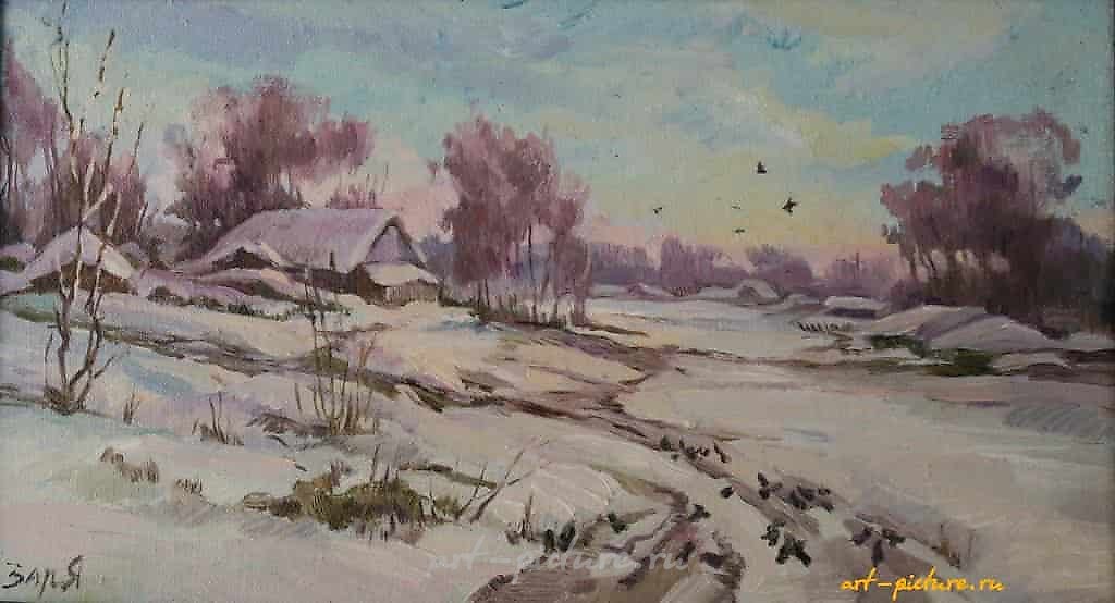Spring. Study. Fiberboard, oil. 41 x 57 cm.