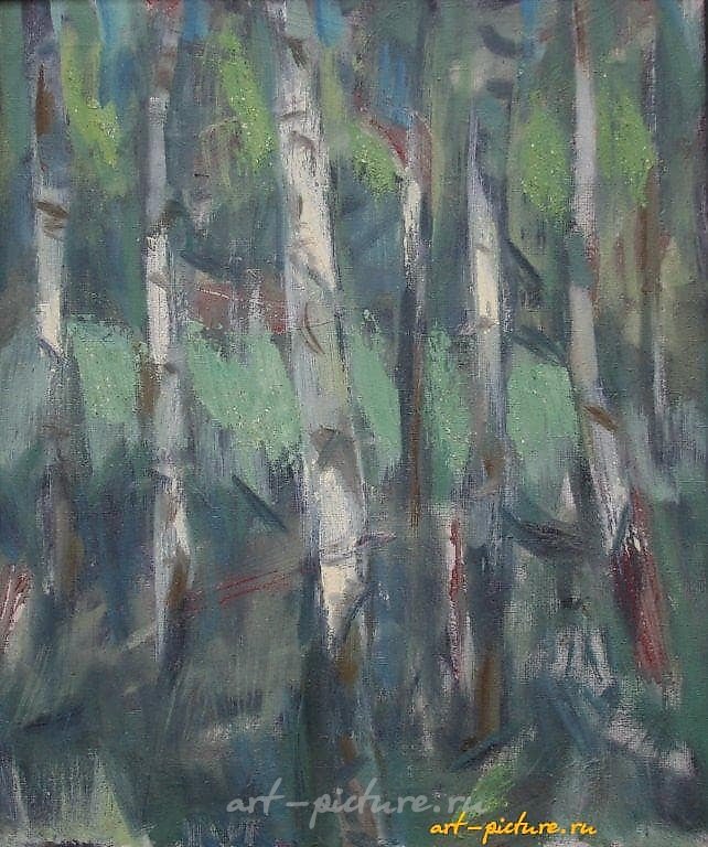 Березы. Холст, масло. 47 х 38 см