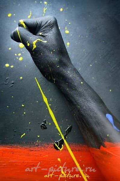 The text "Рука масло" translates to "Hand oil" in English.