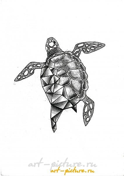 The translation of "Черепаха графика" into English is "Turtle graphics."