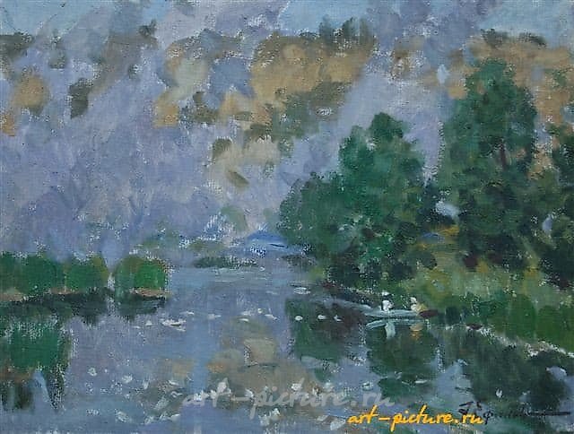 Morning. Canvas, oil. 28 x 37 cm.