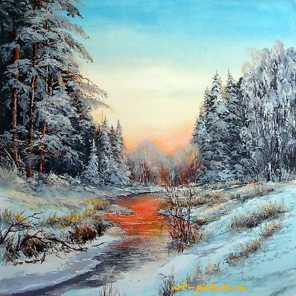 Золотой ручей масло,холст