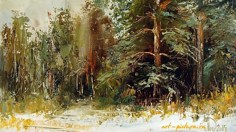 The beginning of winter oil, MDF.