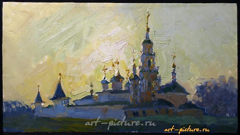 Новоспасский монастырь. Москва. Холст, масло.