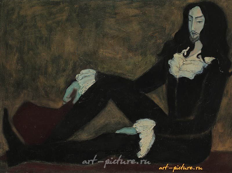 The translation of "Черный герцог Масло, холст" into English is "Black Duke Oil, canvas."