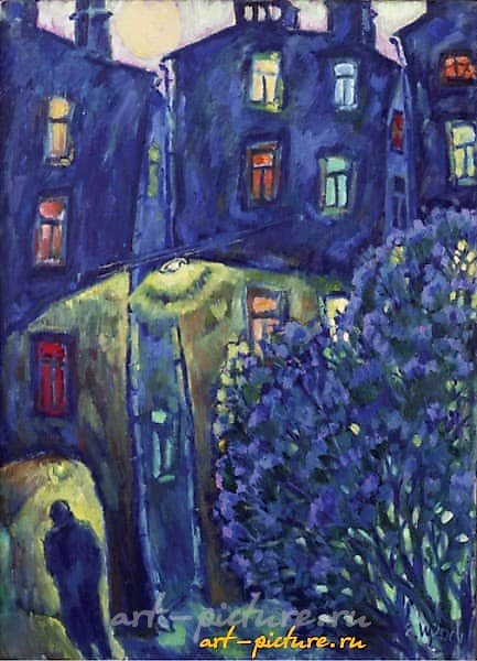 "Blue City Canvas, oil"