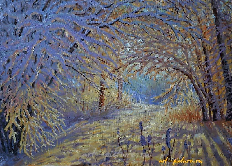 Зимнее утро холст. масло
