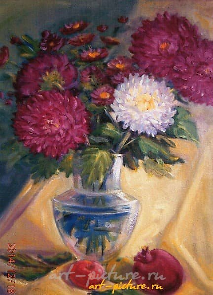 菊花-2 布面油画