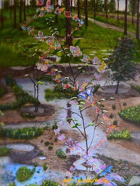 Генетическая память о Рае холст, масло
