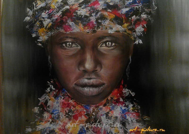 The text translates to "African acrylic (paper for acrylic)."