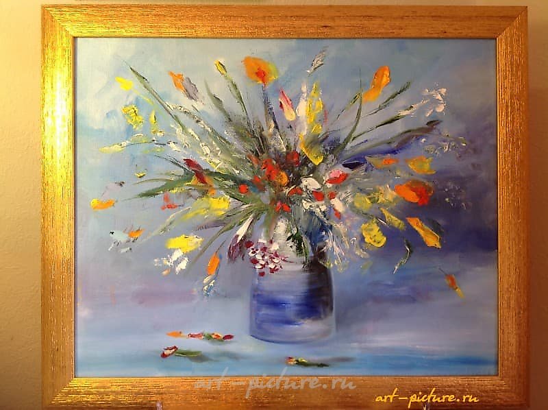 Field Flowers Oil on Canvas