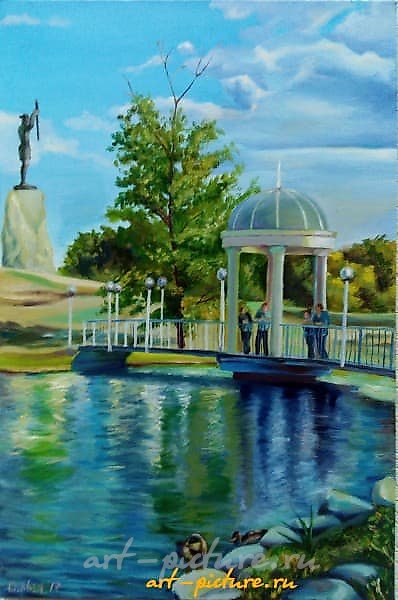 " Ducks oil, canvas"