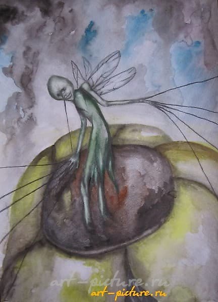 "Flower watercolor, pencil, watercolor paper"