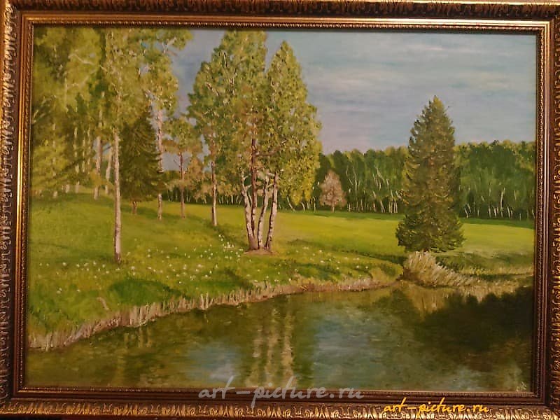 Зелень в мае масло, холст