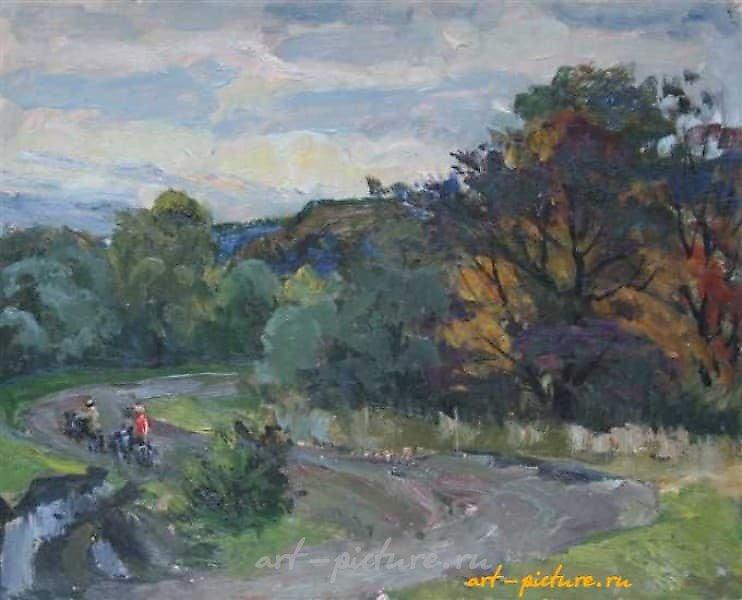 Colors of Autumn. Cardboard, oil. 40 x 50 cm.