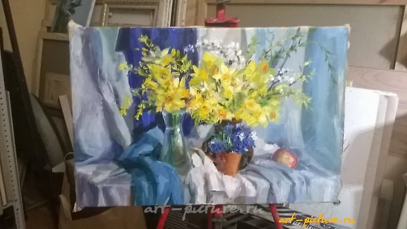 "Spring oil on canvas."