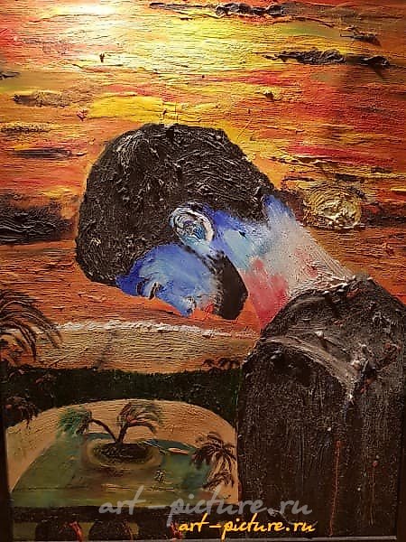 The end. Oil, cardboard.