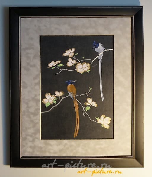 Series: Paradise Birds. Orgalite, acrylic, gold leaf.