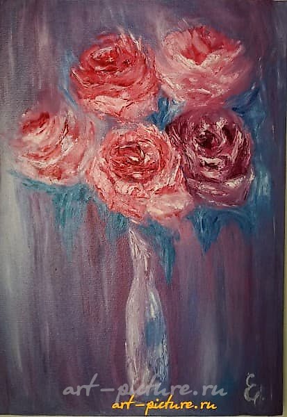 "Roses of the Impressionist, oil on canvas."