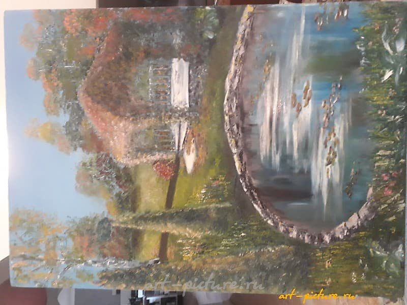 "Autumn in Gorshkovo Oil on canvas on stretcher"