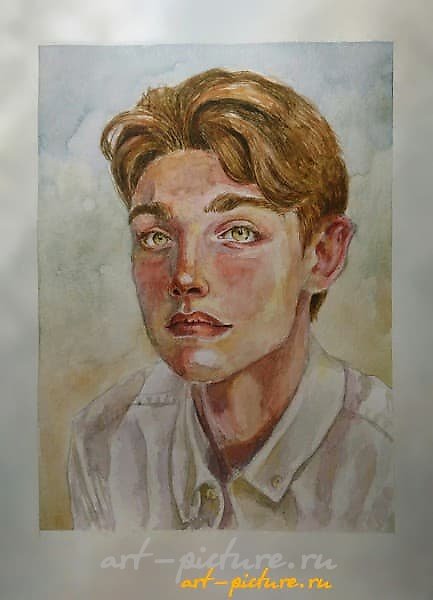 The text "Солнечная аура Акварель" translates to "Sunny Aura Watercolor" in English.