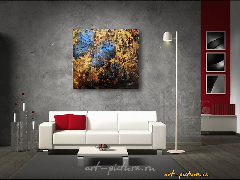 The translation of "Бабочка Акрил, оргалит" into English is "Butterfly Acrylic, hardboard."