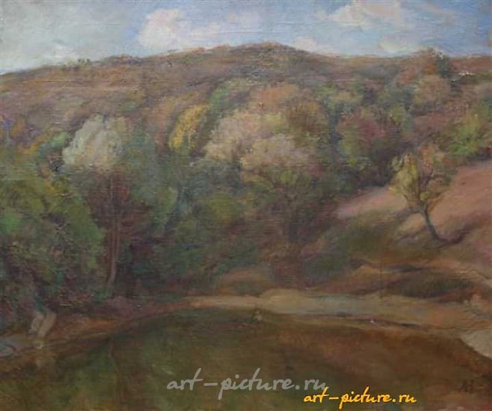 Запруда. Холст, масло. 57 х 68 см