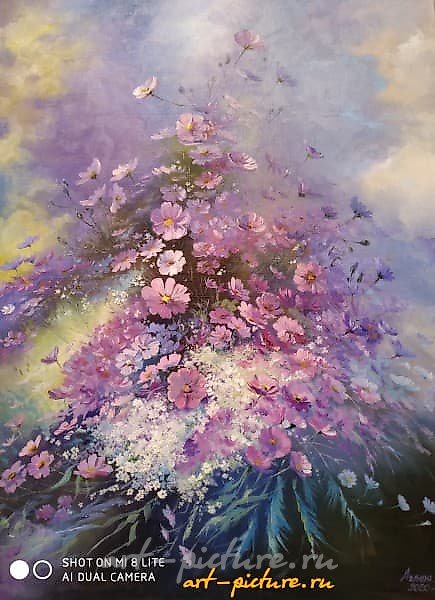 "Purple Summer Oil, canvas"