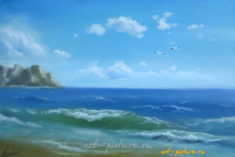 Берег моря масло, холст 
