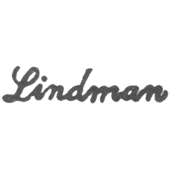大师林德曼·斯文·彼得（Lindman Sven Peter -Leningrad）的污名 - 缩写“林德曼”（Lindman）