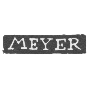 克莱莫大师梅耶·卡尔·弗里德里希 - 列宁格勒 - “MEYER”的首字母