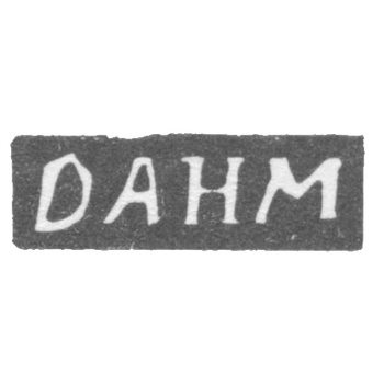 Клеймо мастера Дам И. - Вильно - инициалы "DANM" - 1791-1808 гг.
