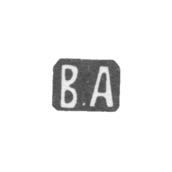 Клеймо мастера Андреев Василий Иванович - Москва - инициалы "В.А" - 1908-1917 гг.