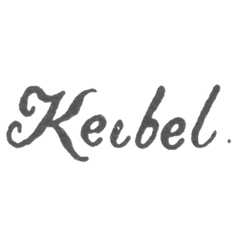克莱莫大师凯贝尔·奥托·萨缪尔 - 列宁格勒 - “Keibel”的首字母