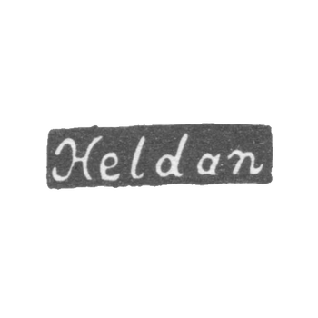 Клеймо мастера Хельдан Андерс - Ленинград - инициалы "Heldan"