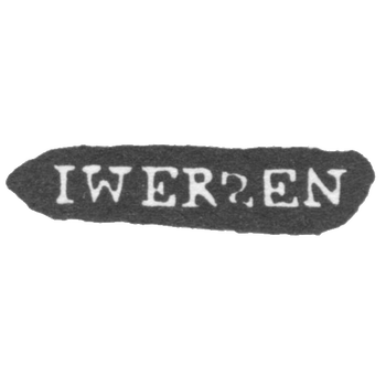 Клеймо мастера Иверсен Антон Кристиан - Ленинград - инициалы "IWERSEN"
