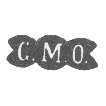 Клеймо мастера Окерблом Густав Магнус - Ленинград - инициалы "G.M.O"