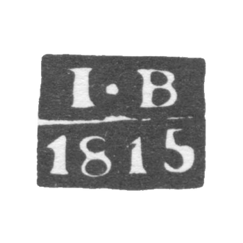 Клеймо пробирного мастера Москвы - Вихляев Иван - инициалы "I-В" - 1802-1818 гг.