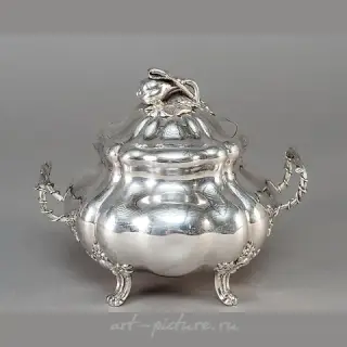 Русская серебряная сахарница с крышкой, Российская Империя ( Россия )
