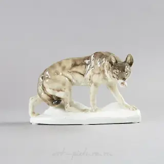 Wolf. Sweden, Rörstrand, first half of the 20th century.