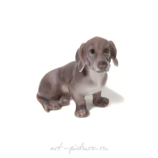 瓷雕小摆件 "腊肠犬" Dahl-Jensen