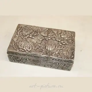 Китайская серебряная коробка (шкатулка)