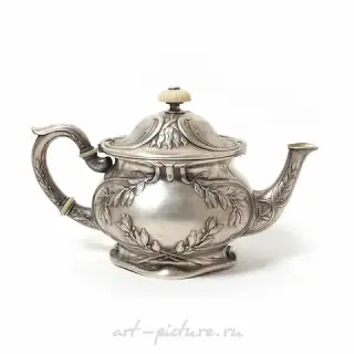 Silver teapot by K. Fabergé, 1908-1926.