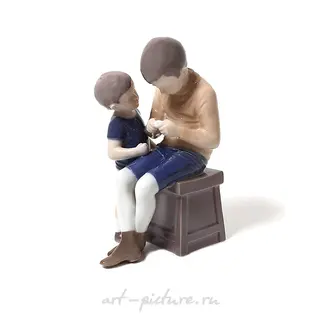 Porcelain figure (statuette) "Tom and Willy (two boys, two brothers). Denmark, Copenhagen, Bing & Grondahl.