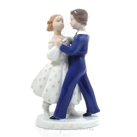 Porcelain figurine (statuette) Dancing Couple Bing Grondahl.