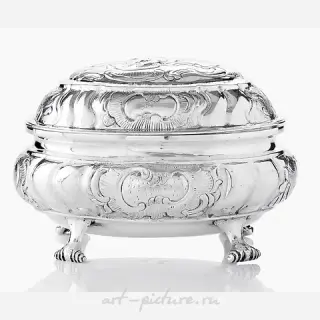 Серебряная сахарница (шкатулка). Россия, 1765 - 1771 гг.