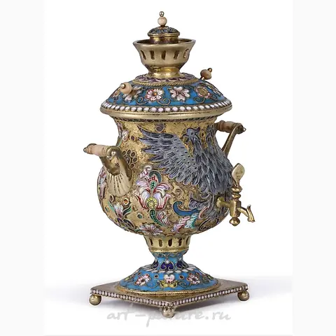 Silver miniature Samovar. Vasily Konvalenko.