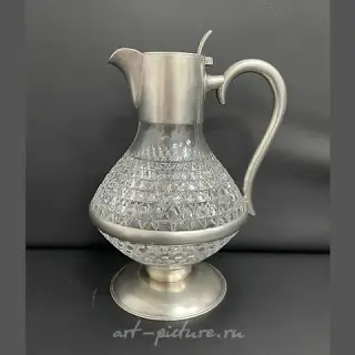 "DECANTER. CRYSTAL, SILVER BOLIN"