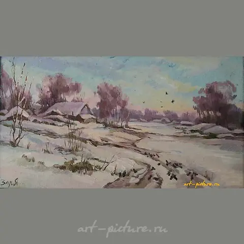 Spring. Study. Fiberboard, oil. 41 x 57 cm.