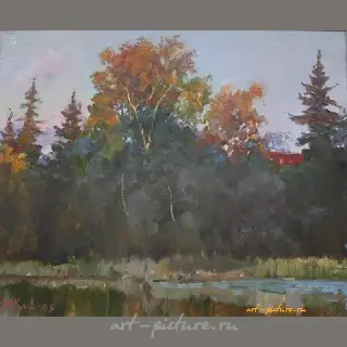 Луч закатный. Холст, масло. 50 х 60 см